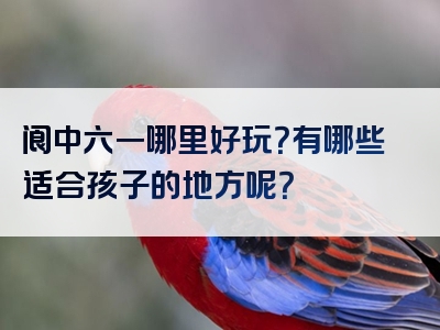 阆中六一哪里好玩？有哪些适合孩子的地方呢？