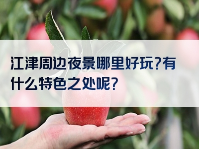 江津周边夜景哪里好玩？有什么特色之处呢？