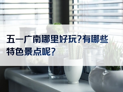 五一广南哪里好玩？有哪些特色景点呢？