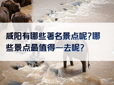 咸阳有哪些著名景点呢？哪些景点最值得一去呢？