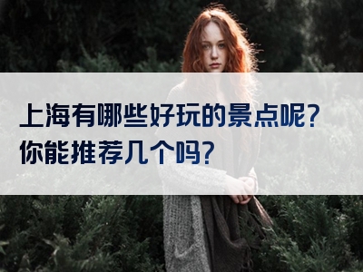上海有哪些好玩的景点呢？你能推荐几个吗？