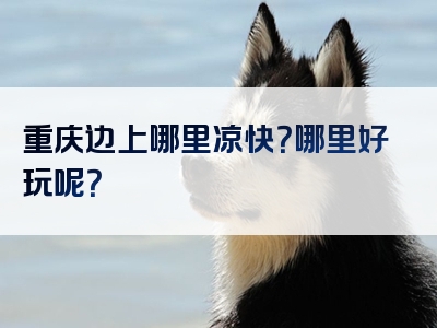 重庆边上哪里凉快？哪里好玩呢？
