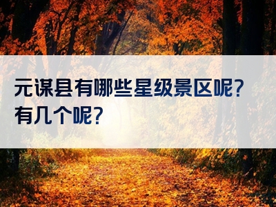 元谋县有哪些星级景区呢？有几个呢？