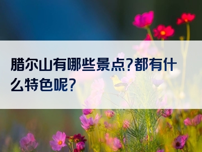 腊尔山有哪些景点？都有什么特色呢？