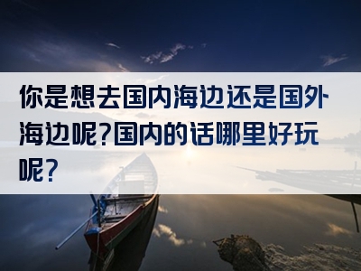 你是想去国内海边还是国外海边呢？国内的话哪里好玩呢？