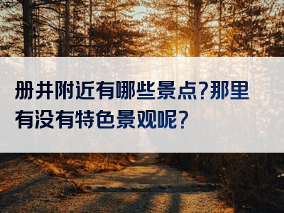 册井附近有哪些景点？那里有没有特色景观呢？