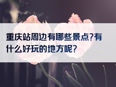 重庆站周边有哪些景点？有什么好玩的地方呢？