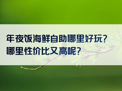 年夜饭海鲜自助哪里好玩？哪里性价比又高呢？