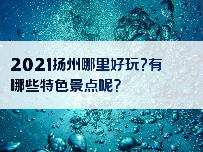 2021扬州哪里好玩？有哪些特色景点呢？