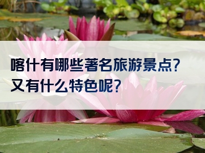 喀什有哪些著名旅游景点？又有什么特色呢？