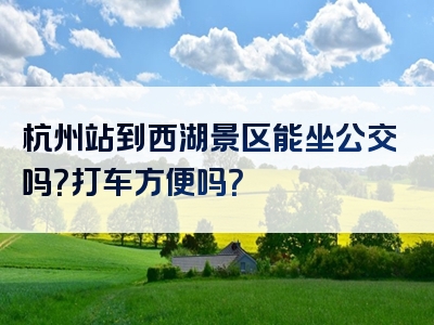 杭州站到西湖景区能坐公交吗？打车方便吗？