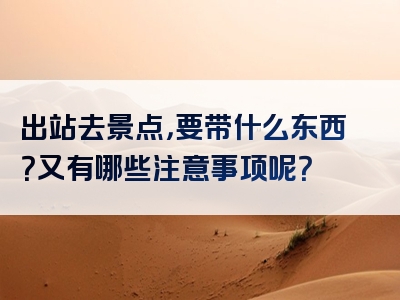 出站去景点，要带什么东西？又有哪些注意事项呢？