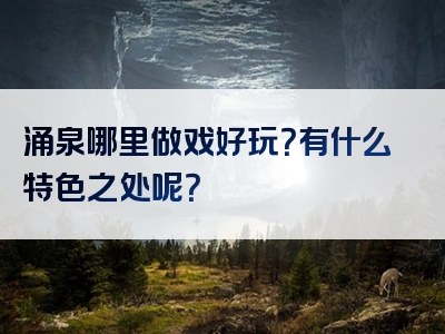 涌泉哪里做戏好玩？有什么特色之处呢？