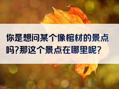 你是想问某个像棺材的景点吗？那这个景点在哪里呢？