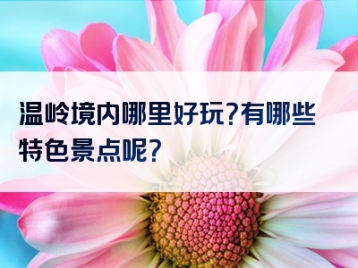 温岭境内哪里好玩？有哪些特色景点呢？