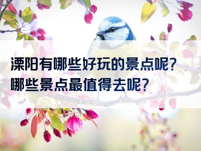 溧阳有哪些好玩的景点呢？哪些景点最值得去呢？