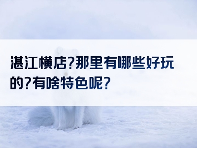 湛江横店？那里有哪些好玩的？有啥特色呢？