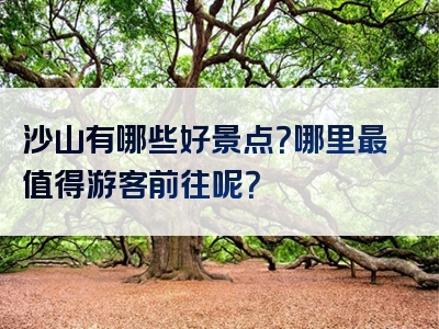 沙山有哪些好景点？哪里最值得游客前往呢？