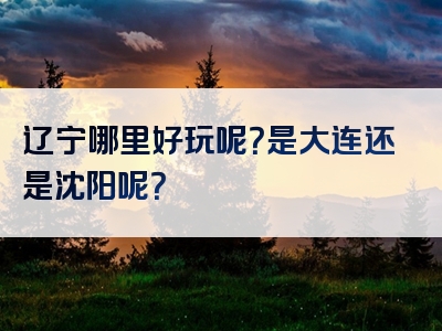 辽宁哪里好玩呢？是大连还是沈阳呢？
