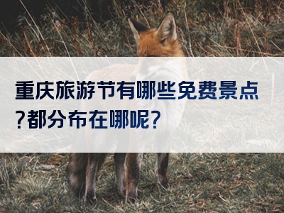 重庆旅游节有哪些免费景点？都分布在哪呢？