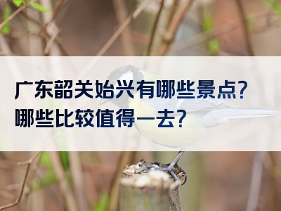 广东韶关始兴有哪些景点？哪些比较值得一去？