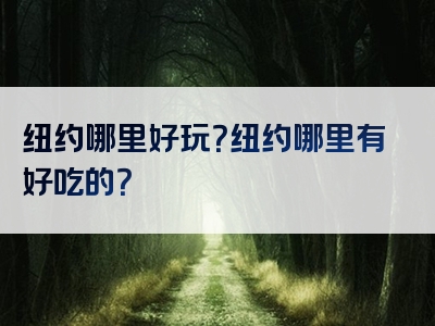 纽约哪里好玩？纽约哪里有好吃的？