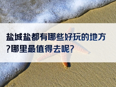 盐城盐都有哪些好玩的地方？哪里最值得去呢？