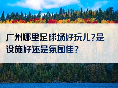 广州哪里足球场好玩儿？是设施好还是氛围佳？