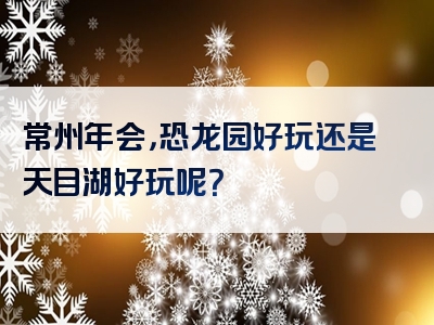 常州年会，恐龙园好玩还是天目湖好玩呢？