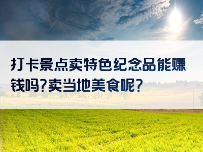 打卡景点卖特色纪念品能赚钱吗？卖当地美食呢？