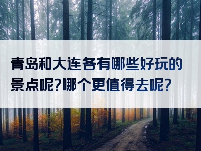 青岛和大连各有哪些好玩的景点呢？哪个更值得去呢？