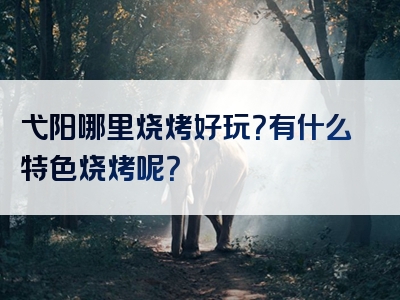 弋阳哪里烧烤好玩？有什么特色烧烤呢？