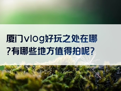 厦门vlog好玩之处在哪？有哪些地方值得拍呢？