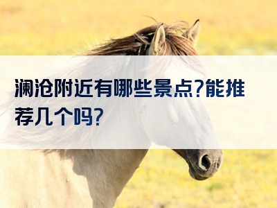 澜沧附近有哪些景点？能推荐几个吗？