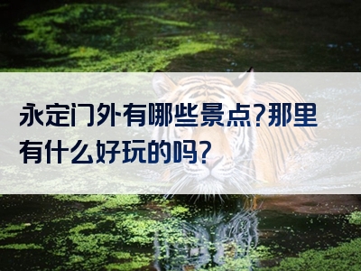 永定门外有哪些景点？那里有什么好玩的吗？