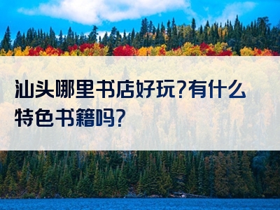 汕头哪里书店好玩？有什么特色书籍吗？