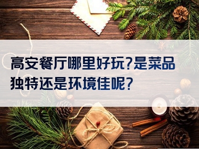高安餐厅哪里好玩？是菜品独特还是环境佳呢？