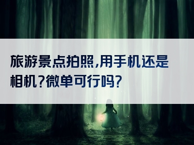 旅游景点拍照，用手机还是相机？微单可行吗？