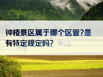 钟楼景区属于哪个区管？是有特定规定吗？