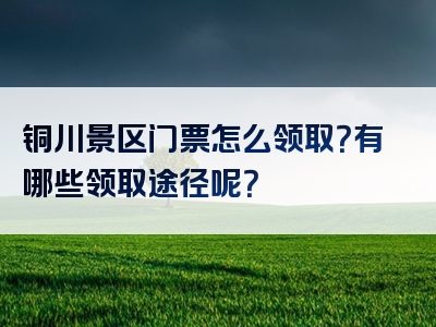 铜川景区门票怎么领取？有哪些领取途径呢？