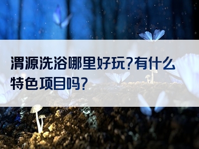渭源洗浴哪里好玩？有什么特色项目吗？