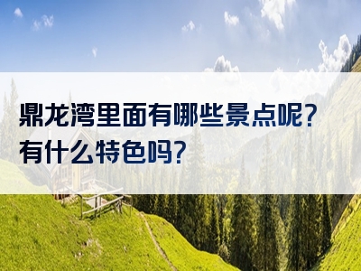 鼎龙湾里面有哪些景点呢？有什么特色吗？