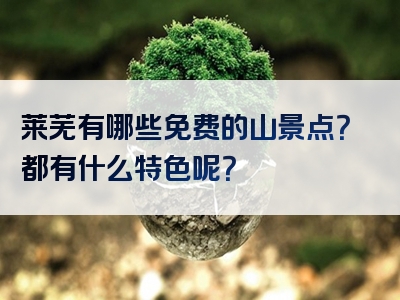 莱芜有哪些免费的山景点？都有什么特色呢？