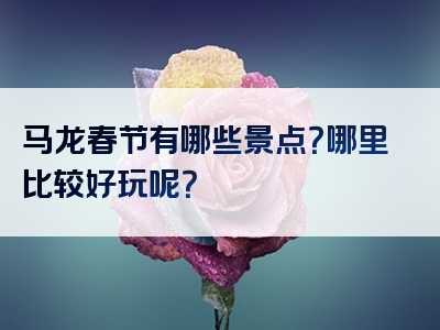 马龙春节有哪些景点？哪里比较好玩呢？