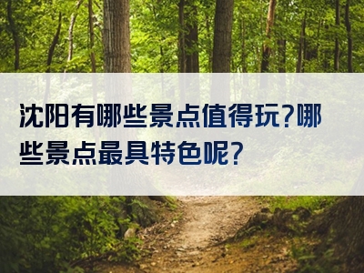 沈阳有哪些景点值得玩？哪些景点最具特色呢？