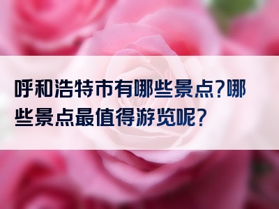 呼和浩特市有哪些景点？哪些景点最值得游览呢？