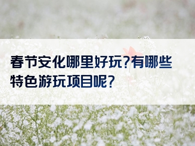 春节安化哪里好玩？有哪些特色游玩项目呢？