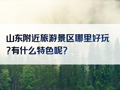 山东附近旅游景区哪里好玩？有什么特色呢？