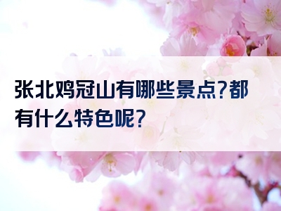 张北鸡冠山有哪些景点？都有什么特色呢？