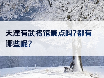 天津有武将馆景点吗？都有哪些呢？